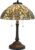 LumiLamp Tiffany Tafellamp Ø 40×60 cm Beige Groen Glas Tiffany Bureaulamp