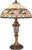 LumiLamp Tiffany Tafellamp Ø 40×60 cm Beige Roze Glas Bloem Tiffany Bureaulamp