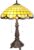 LumiLamp Tiffany Tafellamp Ø 41×57 cm Geel Glas Tiffany Bureaulamp