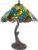 LumiLamp Tiffany Tafellamp Ø 43×54 cm Groen Kunststof Glas Bladeren Tiffany Bureaulamp