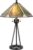 LumiLamp Tiffany Tafellamp Ø 50×73 cm Groen Bruin Metaal Glas Tiffany Bureaulamp