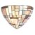 LumiLamp Wandlamp Tiffany 30x16x18 cm Bruin Beige Glas Driehoek Muurlamp