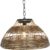 Lumineo hanglamp – SOLAR – naturel – 37 x 37 x 20 cm – Rotan lampenkap – Weerbestendig – Decoratieve hanglampen – LED