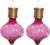 Lumineo solar hanglamp LED – 2x – Marrakech – fuchsia roze – kunststof – D8 x H12 cm