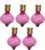 Lumineo solar hanglamp LED – 5x – Marrakech – fuchsia roze – kunststof – D8 x H12 cm