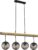 MANDEE.NL – Bodan Moderne Zwart messing rechthoekige Hanglamp 4-lichtbronnen – Industrieel Hanglamp, retro Hanglamp, Scandinavisch Boho-stijl E27 fitting Hanglamp, eetkamer…