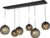 Masterlight Baloton Hanglamp – 6-lichts E27 – Zwart