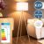 Miadomodo vloerlamp – vloerlamp woonkamer – Scandinavisch design – witte kap – tripod – hoogte 145 cm – 60W – LED – E27 – STLT04