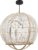 Mica Decorations Pella Hanglamp – H50 x Ø50,5 cm – Linnen – Beige