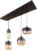 Modern hanglamp set – 4 stuks – Hanglampen Eetkamer – Hanglamp Woonkamer – Hanglamp Zwart – Hanglamp Glas – Hanglamp Modern – Draadlampen – E27 – Cilinder – Bol