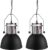 Moderne metalen hanglamp – zwart – set van twee