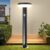 Moderne solar staande buitenlamp zwart met sensor – Glare