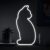 Mustard MEOW led neon light – deco katten lamp – Zittend