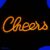 Neon Lamp – Cheers Oranje – Incl. Ophanghaakjes – Neon Sign – Neon Verlichting – Neon Led Lamp – Wandlamp