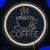 Neon Lamp – Coffee – Incl. Ophanghaakjes – Neon Sign – Neon Verlichting – Neon Led Lamp – Wandlamp