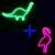 Neon Lamp – Dino + Flamingo – Incl. 6 Batterijen – Neon Verlichting – Neon Led Lamp – Neon Wandlamp