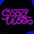 Neon Lamp – Good Vibes Roze – Incl. Ophanghaakjes – Neon Sign – Neon Verlichting – Neon Led Lamp – Wandlamp