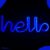 Neon Lamp – Hello Blauw – Incl. 3 Batterijen – Neon Verlichting – Neon Led Lamp – Neon Wandlamp