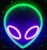 Neon verlichting alien – Alien – Buitenaards – Neon wandlamp – Neon ligt – Sfeerverlichting – Neonlicht – Neon lamp – Neonverlichting – Neon verlichting – Tafellampen -…