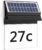 Philips Enkara solar wandlamp met huisnummer – zwart