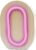 Piu Forty Wooden LED light letter “O” with light Neon – Pink color – AAA battery – 10,3×15,3 cm