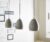 Plafondlamp Cirillo grijs 70×15 cm 3 schermen beton hanglamp