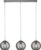 Plafondlamp Searchlight Hanglamp Balls 3L Rookglas