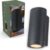 Proventa Muurlamp buiten met sensor – Warm wit licht – incl. led GU10 lampen – Wandlamp Zwart