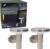 Proventa® Set van 2 RVS Solar Wandlampen met bewegingssensor – voor tuin & terras – Draadloos – Zilver