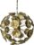 PTMD Marthe Hanglamp Bloemen – 63 x 63 x 147 cm – Metaal – Goud – Goud