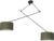 QAZQA blitz – Moderne Hanglamp – 2 lichts – H 148.5 cm – Groen – Woonkamer