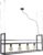 QAZQA cage rack – Industriele Hanglamp eettafel voor boven de eettafel | in eetkamer – 4 lichts – L 118 cm – Zwart – Industrieel – Woonkamer | Slaapkamer | Keuken