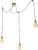 QAZQA cava luxe – Moderne Hanglamp – 3 lichts – H 1500 mm – Goud/messing – Woonkamer | Slaapkamer | Keuken