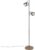 QAZQA emado – Industriele Vloerlamp | Staande Lamp – 2 lichts – H 153 cm – Staal – Industrieel – Woonkamer | Slaapkamer