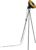 QAZQA magna yeyang – Moderne Tripod | driepoot vloerlamp | Staande Lamp – 1 lichts – H 1600 mm – Zwart Goud – Woonkamer | Slaapkamer