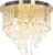 QAZQA medusa – Art Deco Plafondlamp – 7 lichts – L 0 mm – Goud/messing – Woonkamer | Slaapkamer | Keuken