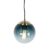 QAZQA pallon – Art Deco Hanglamp – 1 lichts – Ø 200 mm – Blauw – Woonkamer | Slaapkamer | Keuken