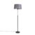 QAZQA parte fl – Klassieke Vloerlamp | Staande Lamp met kap – 1 lichts – H 1730 mm – Grijs – Woonkamer | Slaapkamer | Keuken