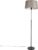 QAZQA parte fl – Landelijke Vloerlamp | Staande Lamp met kap – 1 lichts – H 1730 mm – Taupe – Woonkamer | Slaapkamer