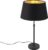 QAZQA parte – Moderne Tafellamp met kap – 1 lichts – H 665 mm – Zwart Goud – Woonkamer | Slaapkamer | Keuken