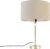 QAZQA parte stof – Design Tafellamp met kap – 1 lichts – H 68 cm – Goud/messing – Woonkamer | Slaapkamer | Keuken