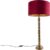 QAZQA torre – Art Deco Tafellamp met kap – 1 lichts – H 770 mm – Rood – Woonkamer | Slaapkamer