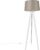 QAZQA tripod_classic – Klassieke Vloerlamp | Staande Lamp met kap – 1 lichts – H 136 cm – Taupe – Woonkamer | Slaapkamer