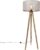 QAZQA tripod_classic – Landelijke Tripod | driepoot vloerlamp | Staande Lamp – 1 lichts – H 136 cm – Taupe – Woonkamer | Slaapkamer