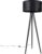 QAZQA tripod_classic – Moderne Tripod | driepoot vloerlamp | Staande Lamp – 1 lichts – H 136 cm – Zwart – Woonkamer | Slaapkamer | Keuken