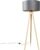 QAZQA tripod_classic – Moderne Tripod | driepoot vloerlamp | Staande Lamp – 1 lichts – H 136 cm – Grijs – Woonkamer | Slaapkamer