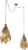 QAZQA Vintage hanglamp goud 2-lichts – Botanica