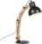 QAZQA woodi – Moderne Bureaulamp – 1 lichts – H 520 mm – Zwart – Industrieel – Woonkamer | Slaapkamer