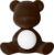 Qeeboo Teddy Girl Velvet LED lamp – Dark Brown