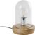 QUVIO Tafellamp Scandinavisch – Lampen – Leeslamp – Nachtkastlamp – Verlichting – Tafellamp slaapkamer – Tafellampen – Bedlamp – Glas – Hout – Met 1 lichtpunt – E27 Fitting -…